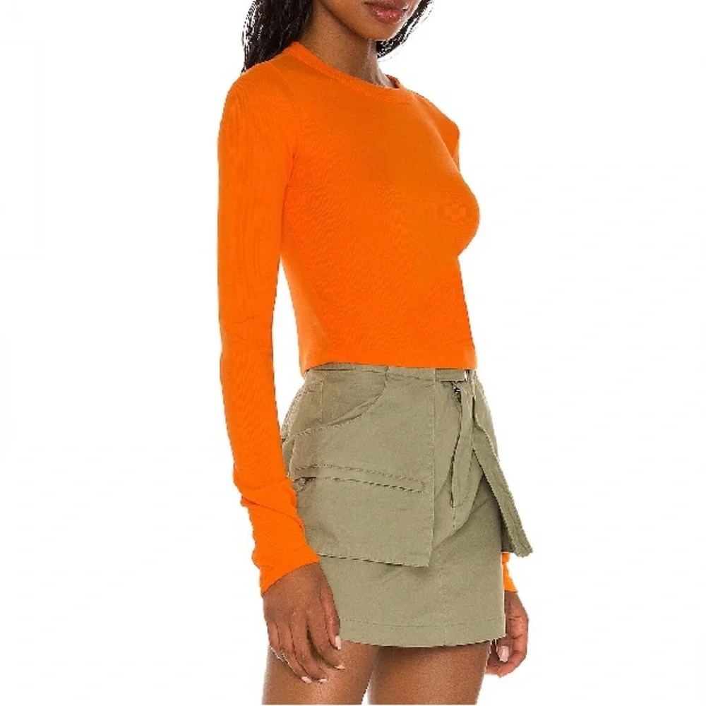 Cotton Citizen The Verona Crop Shirt Orange Size Small - Picture 2 of 10